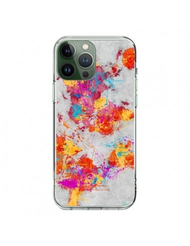 Coque iPhone 13 Pro Max Terre Map Monde Mother Earth Crying - Maximilian San