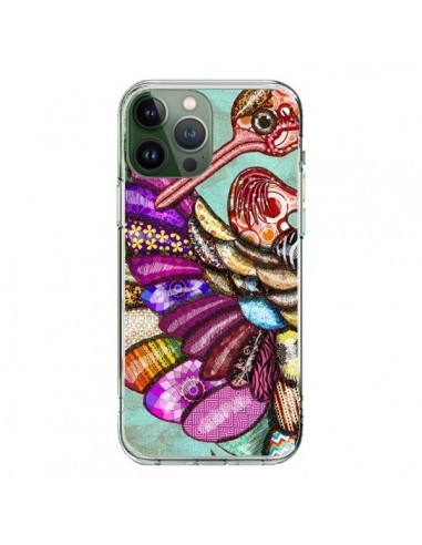 Coque iPhone 13 Pro Max Paon Multicolore Eco Bird - Maximilian San