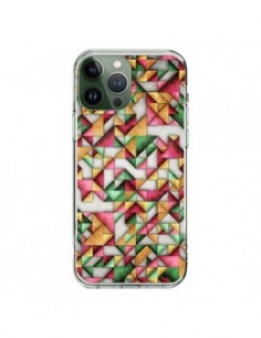 Coque iPhone 13 Pro Max Azteque Triangle Geometric World...
