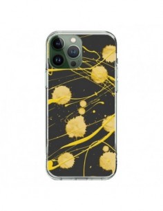 Cover iPhone 13 Pro Max Gold Splash Pittura Art -...