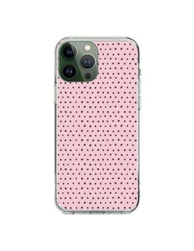 Coque iPhone 13 Pro Max Artsy Dots Pink - Ninola Design