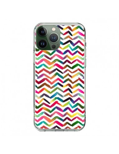 Coque iPhone 13 Pro Max Chevron Stripes Multicolored - Ninola Design