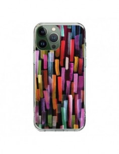 iPhone 13 Pro Max Case Colorful Brushstrokes Black -...