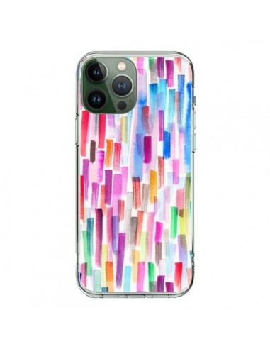 Coque iPhone 13 Pro Max Colorful Brushstrokes Multicolored - Ninola Design