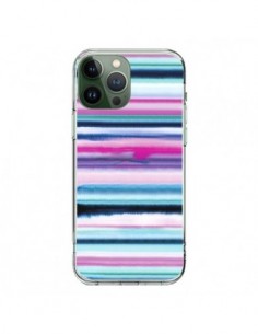 iPhone 13 Pro Max Case Degrade Stripes WaterColor Pink -...
