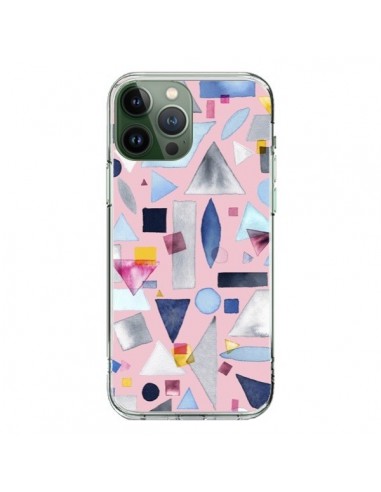 Coque iPhone 13 Pro Max Geometric Pieces Pink - Ninola Design