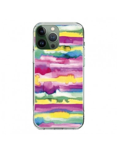 Coque iPhone 13 Pro Max Gingham Vichy Pink - Ninola Design
