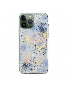 iPhone 13 Pro Max Case Gradient WaterColor Lines Blue -...