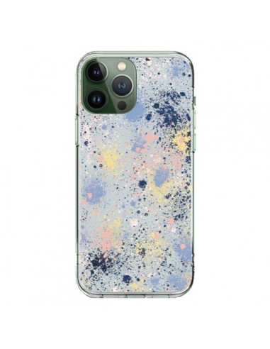 Coque iPhone 13 Pro Max Gradient Watercolor Lines Blue - Ninola Design