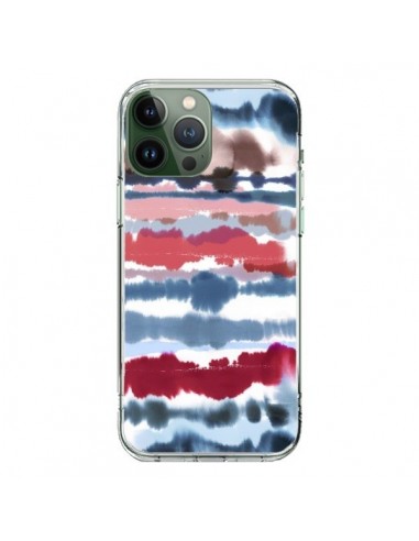 Coque iPhone 13 Pro Max Smoky Marble Watercolor Dark - Ninola Design
