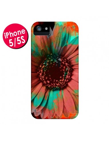 Coque Tournesol Lysergic Flower pour iPhone 5 et 5S - Maximilian San