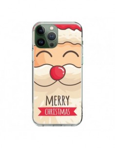 Coque iPhone 13 Pro Max Moustache du Père Noël Merry...