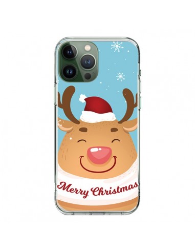 Coque iPhone 13 Pro Max Renne de Noël Merry Christmas - Nico