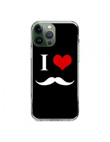 Coque iPhone 13 Pro Max I Love Moustache - Nico