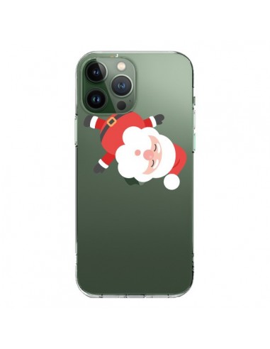 Coque iPhone 13 Pro Max Père Noël et sa Guirlande transparente - Nico