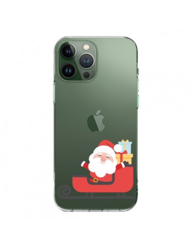 Coque iPhone 13 Pro Max Père Noël et son Traineau transparente - Nico