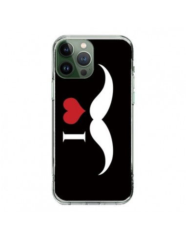 Coque iPhone 13 Pro Max I Love Moustache - Nico