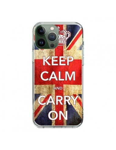Coque iPhone 13 Pro Max Keep Calm and Carry On - Nico