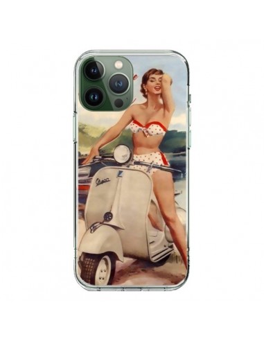 Coque iPhone 13 Pro Max Pin Up With Love From the Riviera Vespa Vintage - Nico