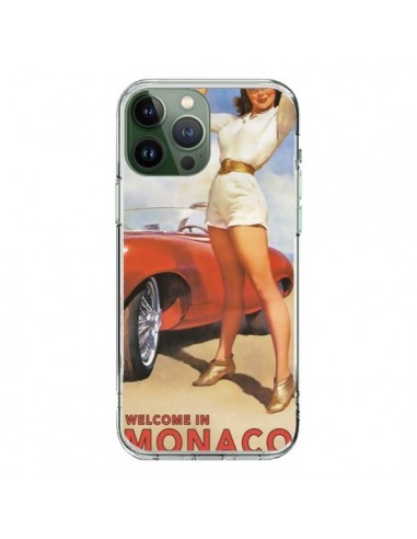 Coque iPhone 13 Pro Max Welcome to Monaco Vintage Pin Up - Nico