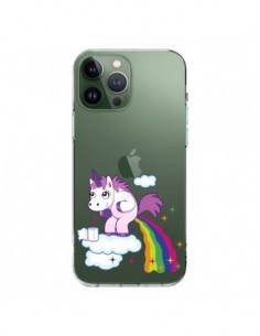Coque iPhone 13 Pro Max Licorne Caca Arc en Ciel...