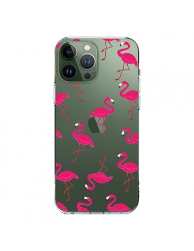 Coque iPhone 13 Pro Max flamant Rose et Flamingo Transparente - Nico
