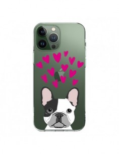 Cover iPhone 13 Pro Max Bulldog Francese Cuore Cane...