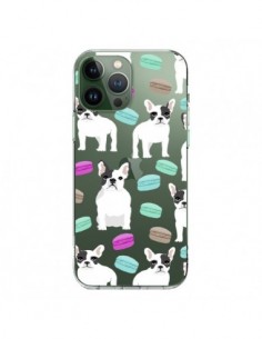 Coque iPhone 13 Pro Max Chiens Bulldog Français Macarons...