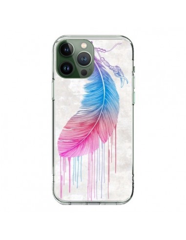 Coque iPhone 13 Pro Max Plume arc-en-ciel - Rachel Caldwell