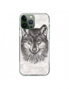 Coque iPhone 13 Pro Max Loup Gris - Rachel Caldwell