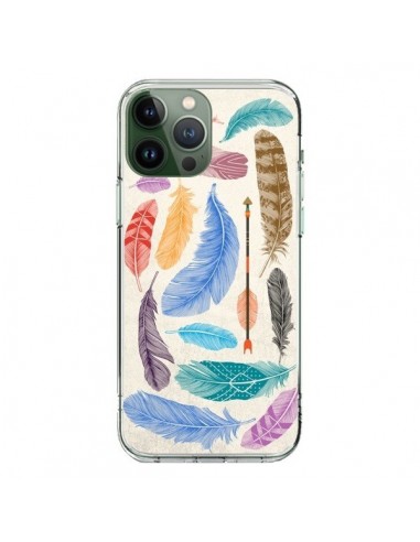 Coque iPhone 13 Pro Max Feather Plumes Multicolores - Rachel Caldwell