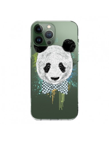 Coque iPhone 13 Pro Max Panda Noeud Papillon Transparente - Rachel Caldwell