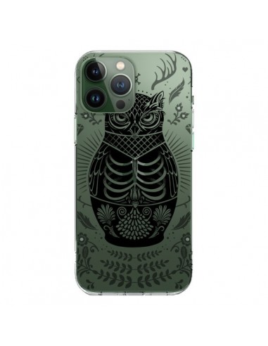 Coque iPhone 13 Pro Max Owl Chouette Hibou Squelette Transparente - Rachel Caldwell