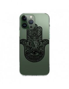Coque iPhone 13 Pro Max Hamsa Cinq Doigts Main Mauvais...