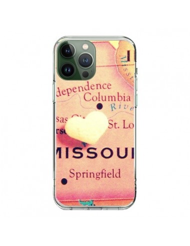 Coque iPhone 13 Pro Max Carte Map Missouri Coeoeur - R Delean