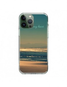 Coque iPhone 13 Pro Max Be still my heart Mer Sable Beach...