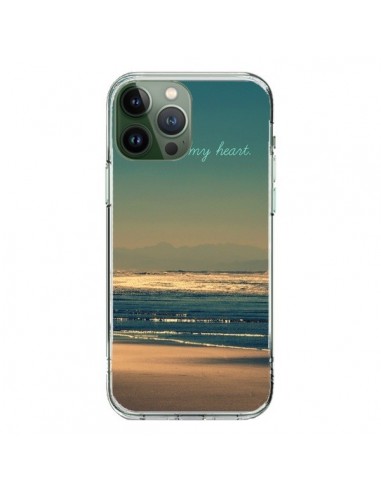 Coque iPhone 13 Pro Max Be still my heart Mer Sable Beach Ocean - R Delean