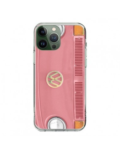 Coque iPhone 13 Pro Max Groovy Van Hippie VW Rose - R Delean