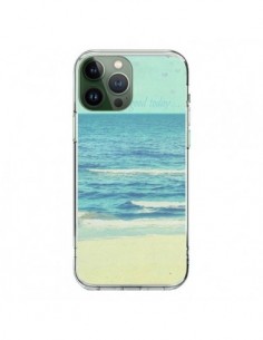 Coque iPhone 13 Pro Max Life good day Mer Ocean Sable...
