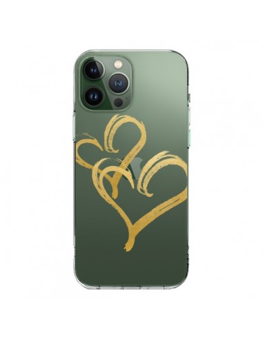 Coque iPhone 13 Pro Max Deux Coeurs Love Amour Transparente - Sylvia Cook