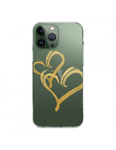 Cover iPhone 13 Pro Max Due Cuori Amore Trasparente - Sylvia Cook