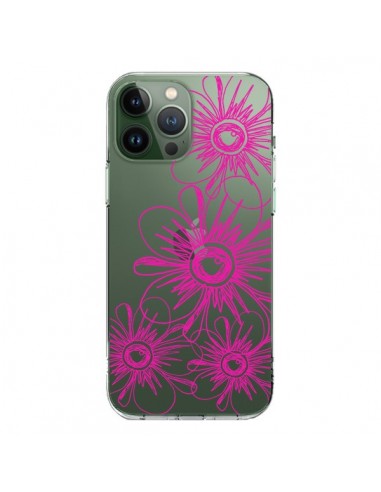 Cover iPhone 13 Pro Max Fiori Primaverili Rosa Trasparente - Sylvia Cook