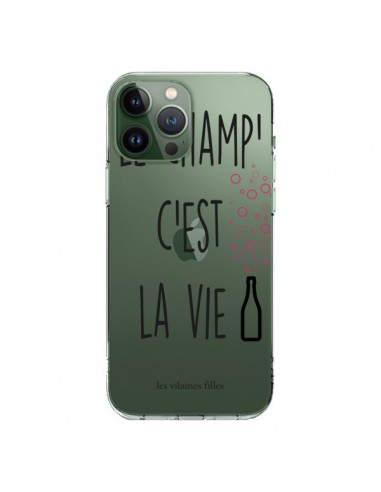 Coque iPhone 13 Pro Max Le Champ, c'est la Vie Transparente - Les Vilaines Filles