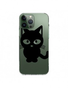 Coque iPhone 13 Pro Max Chat Noir Cat Transparente -...