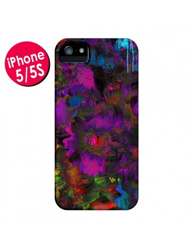 Coque Fleurs Lysergic Lujan pour iPhone 5 et 5S - Maximilian San