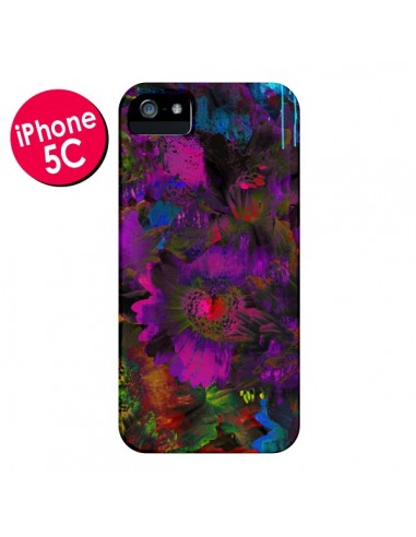 Coque Fleurs Lysergic Lujan pour iPhone 5C - Maximilian San