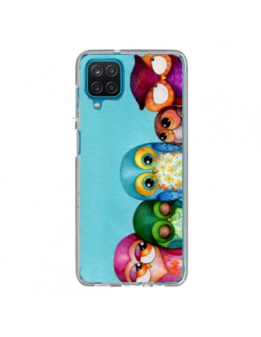 Coque Samsung Galaxy A12 et M12 Famille Chouettes - Annya Kai