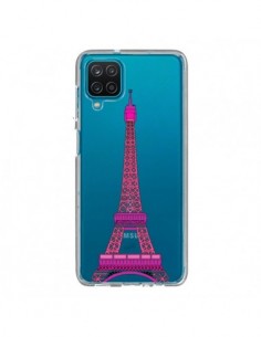 Coque Samsung Galaxy A12 et M12 Tour Eiffel Rose Paris...