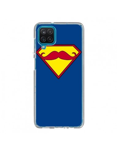 Coque Samsung Galaxy A12 et M12 Super Moustache Movember Superman - Bertrand Carriere