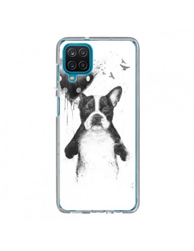 Coque Samsung Galaxy A12 et M12 Lover Bulldog Chien Dog My Heart Goes Boom - Balazs Solti